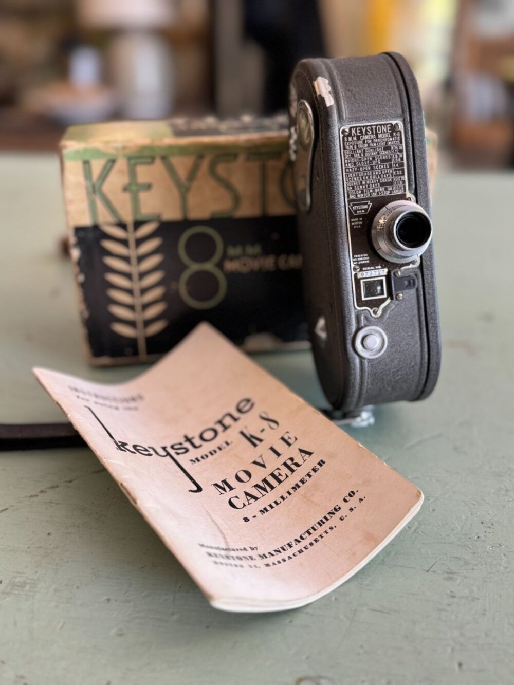 Keystone K 8 8mm Vintage Movie Camera w Original Box and Manual
